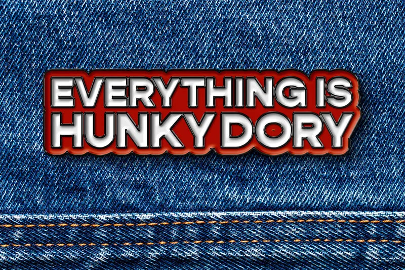 Everything is Hunky Dory enamel pin