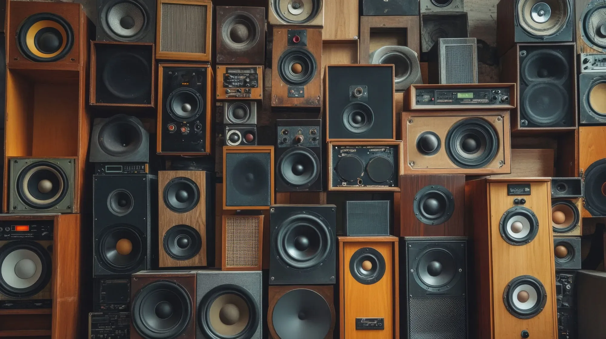 Wall of speakers