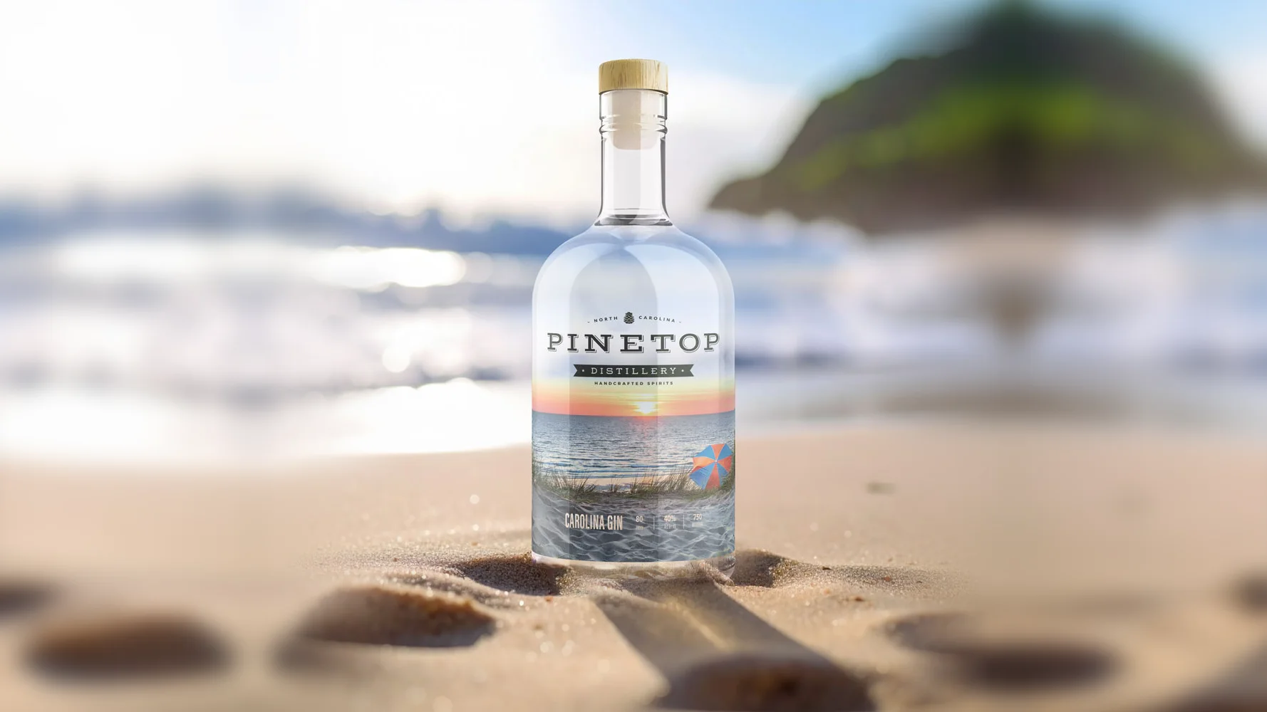 Carolina Gin standing in beach sand at sunset